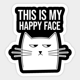 This is my happy face Cat Sticker